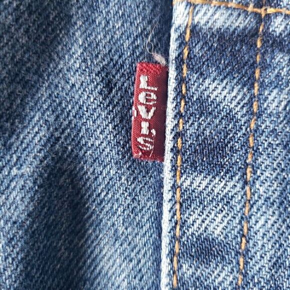 VTG Levi's 550 Jeans Relaxed Tapered 20 W S USA MADE High Rise 36 x 28 2000 Y2K - Picture 11 of 16
